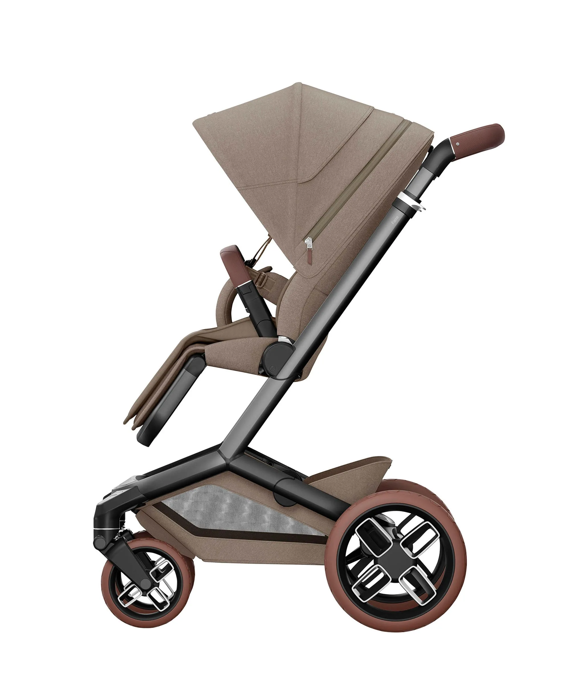 Maxi-Cosi Fame Pushchair – Twillic Truffle with Brown Wheels