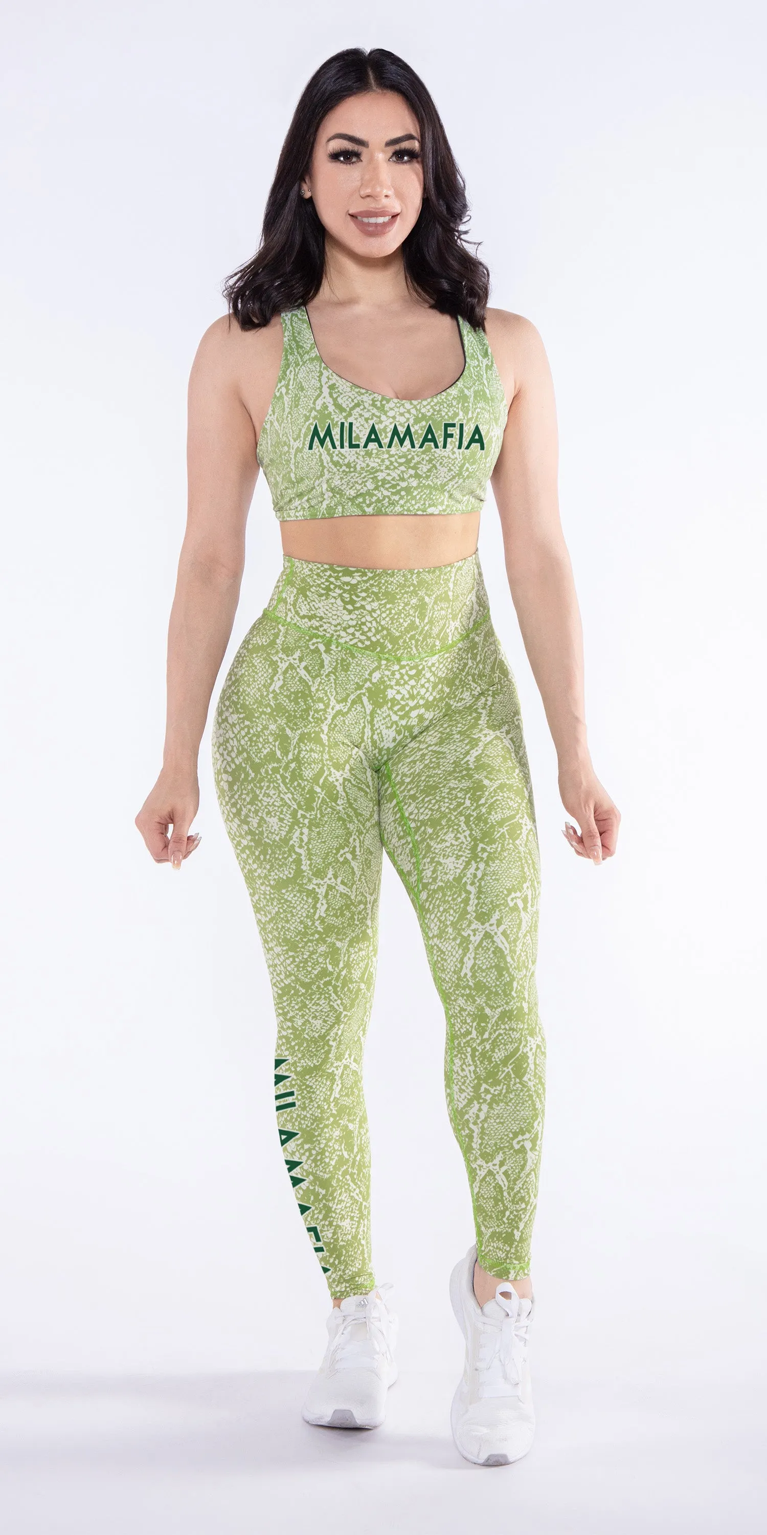 MilaMafia Green Snake - Angel Sports Bra