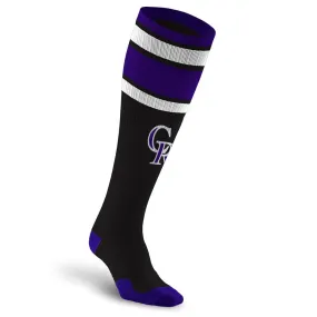 MLB Compression Socks, Colorado Rockies - Classic Stripe