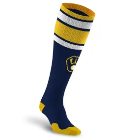 MLB Compression Socks, Milwaukee Brewers - Classic Stripe