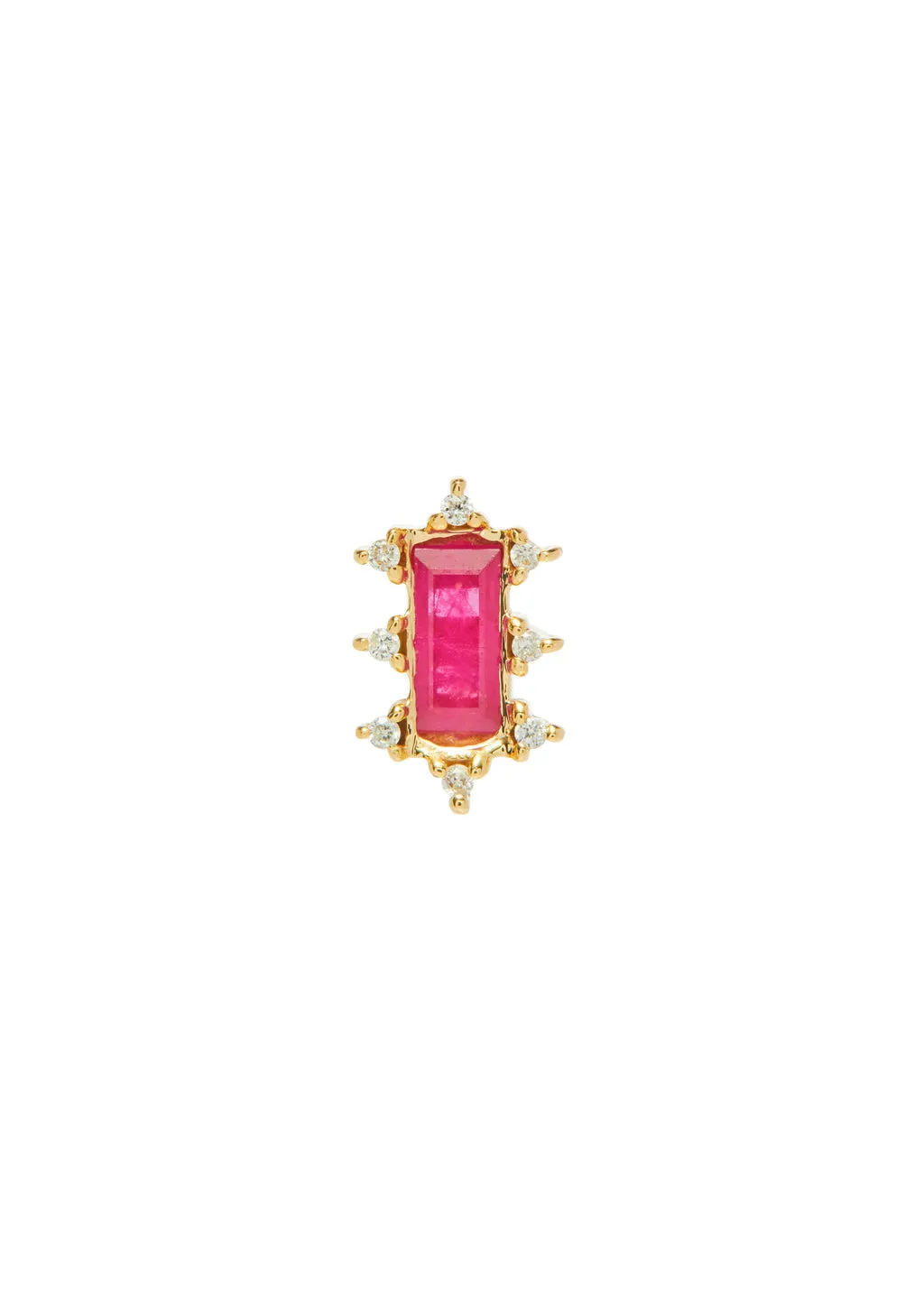 Mosaic Stud Ruby