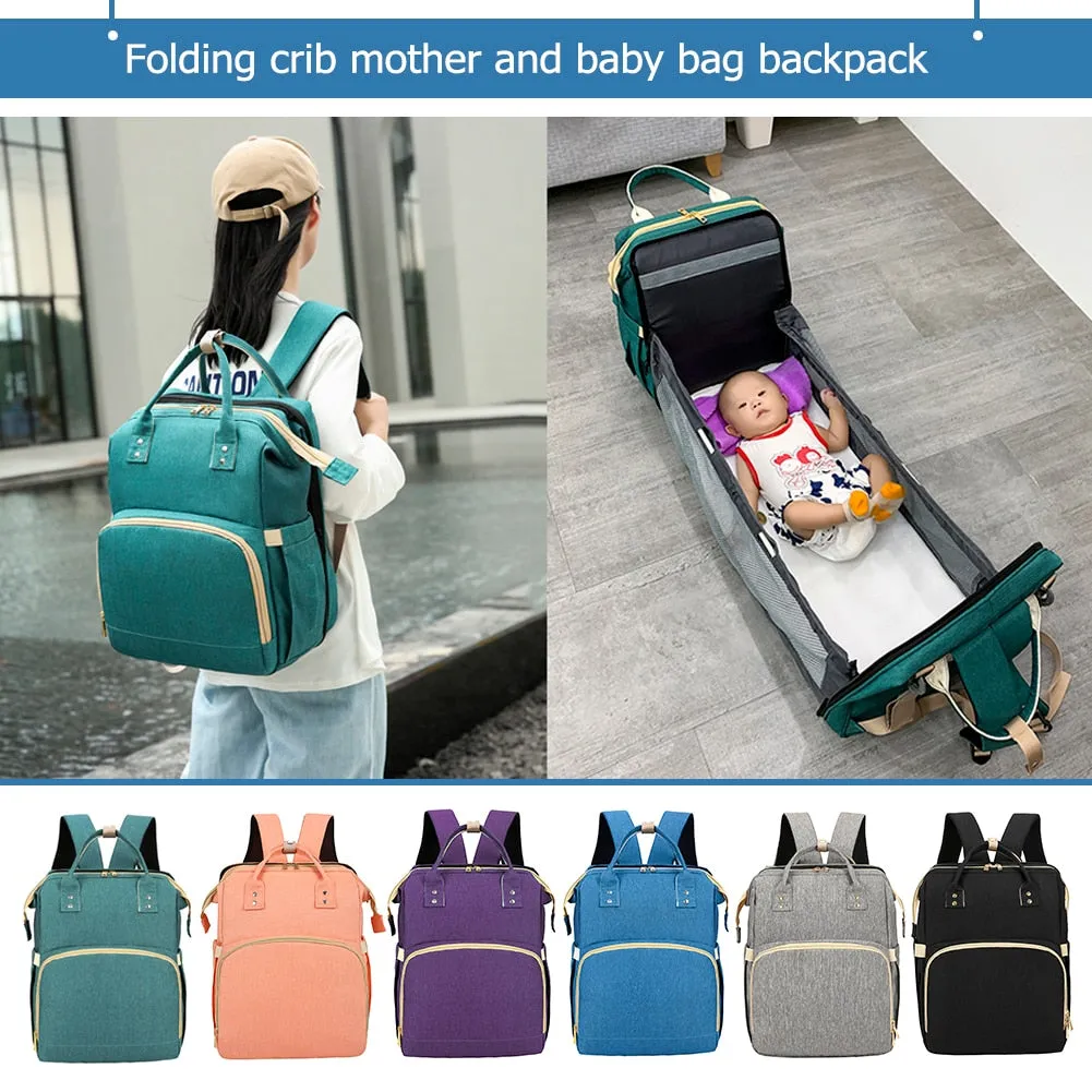 Multifunction Large Capacity Nappy Nursing Foldable Travel Backpack Bags