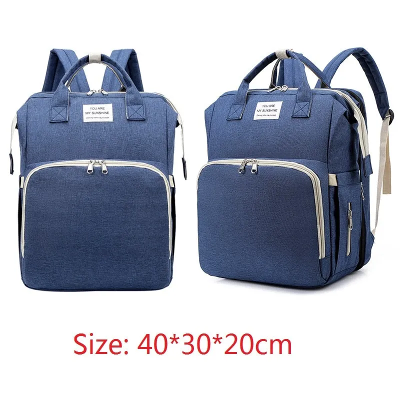 Multifunction Large Capacity Nappy Nursing Foldable Travel Backpack Bags