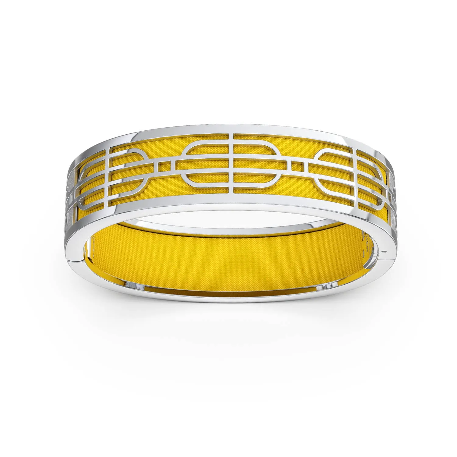 Nanyang Dream Bangle - Pineapple Yellow - Sterling Silver