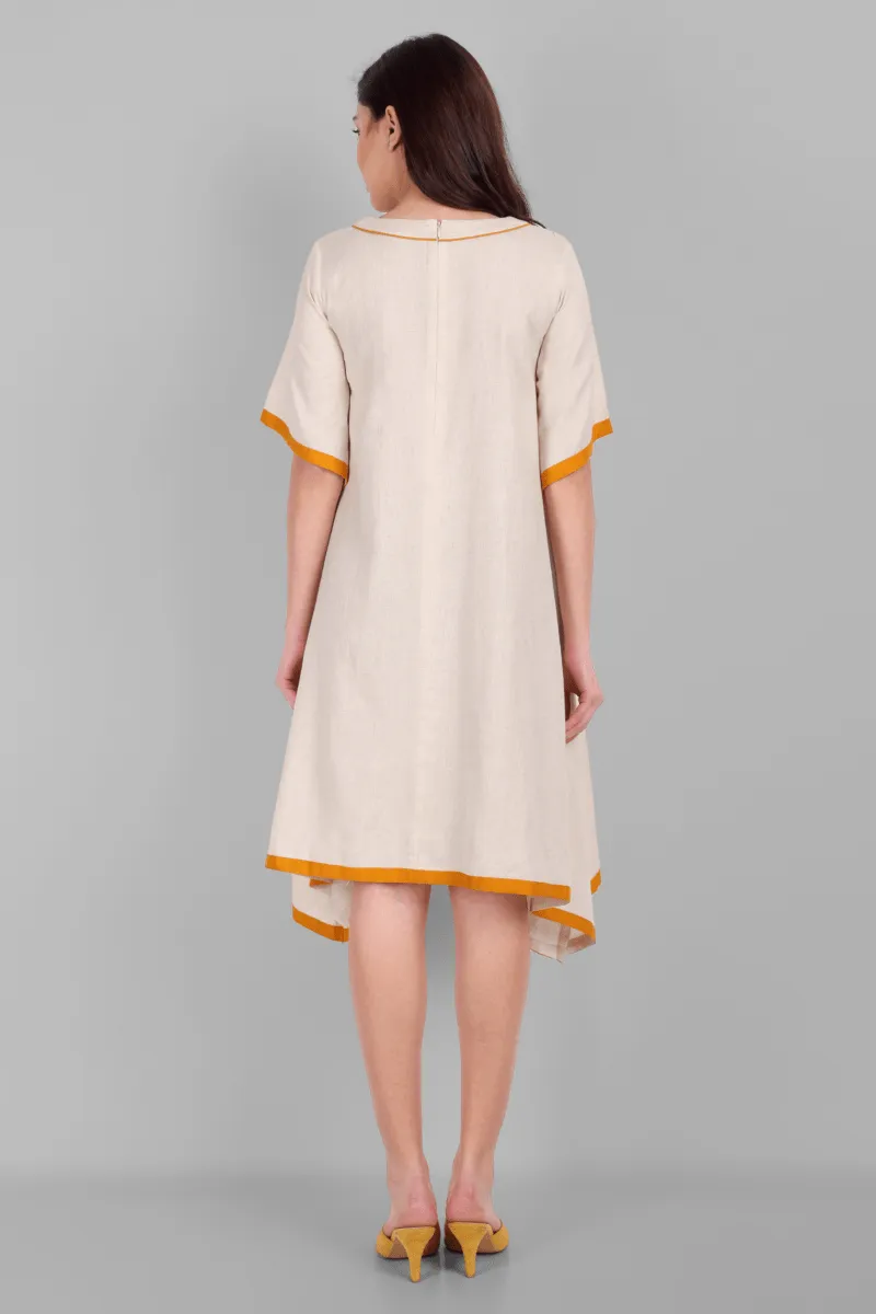 Off White Cotton Kaftan Dress