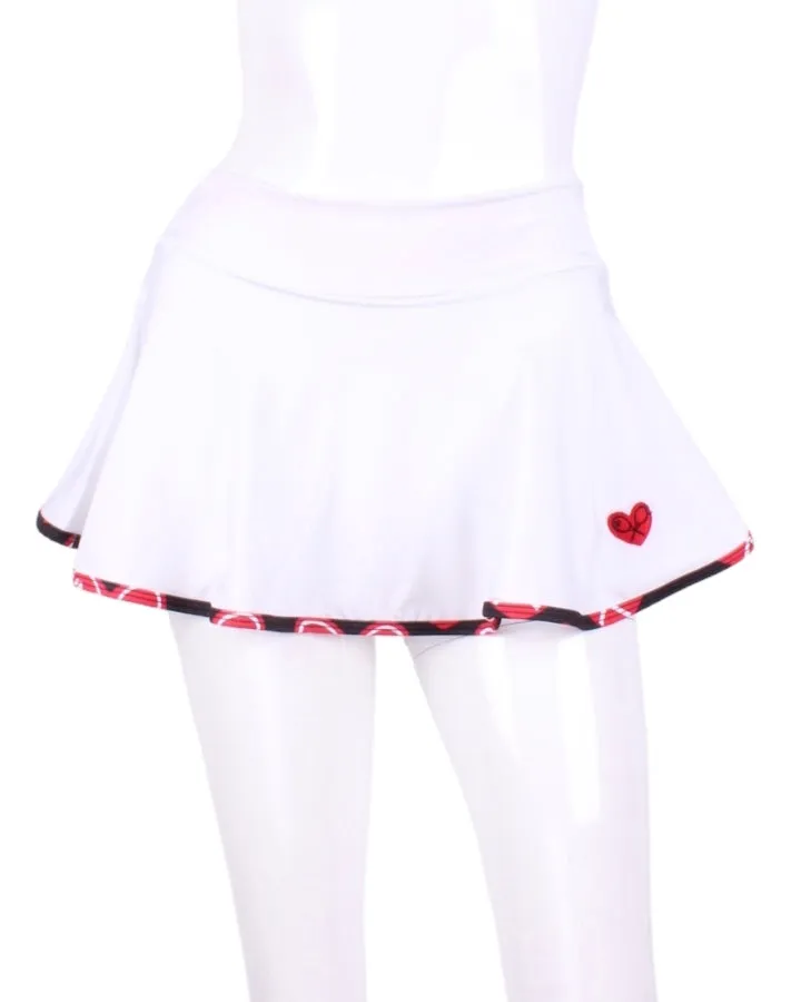 Off White Love "O" Skirt with Black, Red Trim