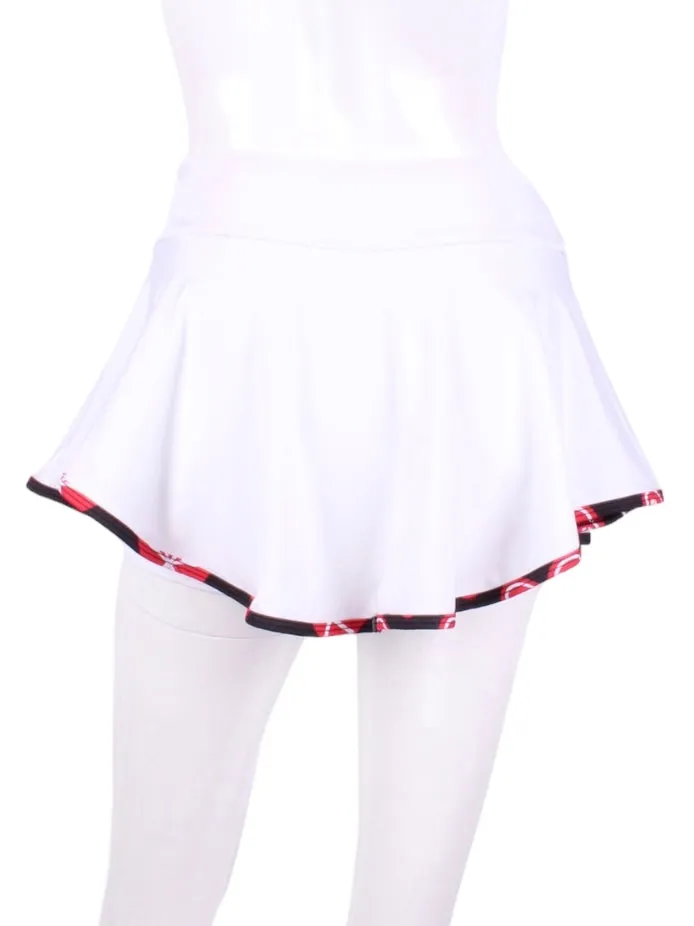 Off White Love "O" Skirt with Black, Red Trim