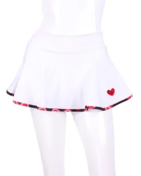 Off White Love "O" Skirt with Black, Red Trim