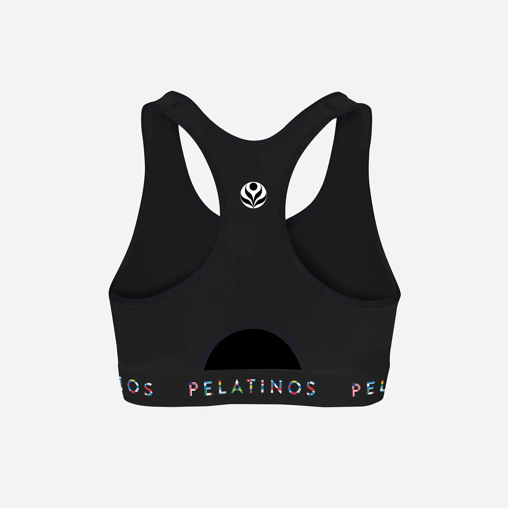 PeLatinos Color Logo Black - Sports Bra