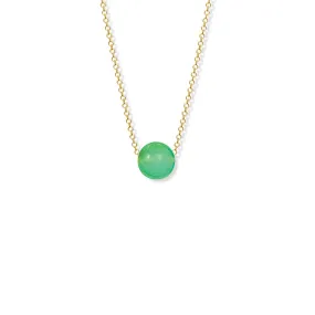 Pelota Necklace Yellow Gold - Fine Chrysoprase