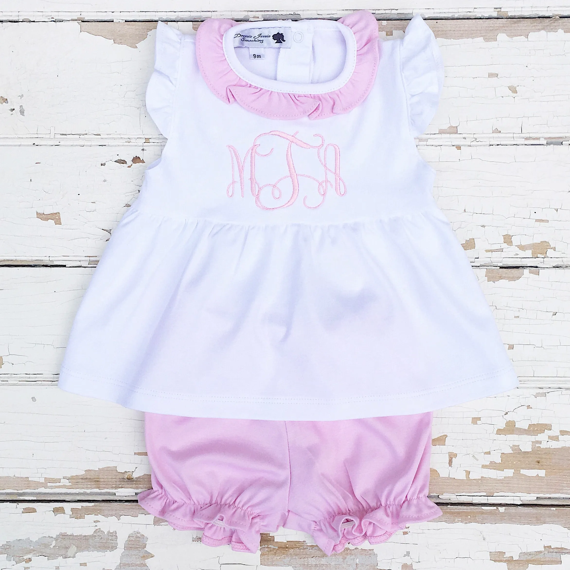 Pima Cotton Ruffled Bloomer Set