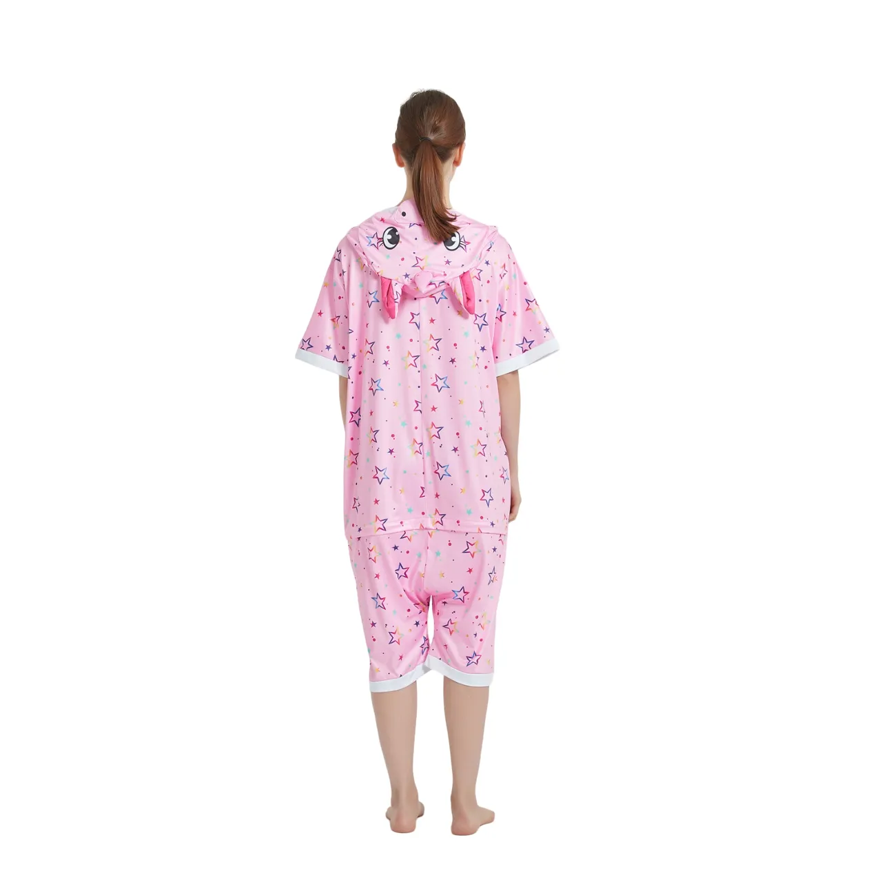 Pink Star Unicorn Adult Summer Onesie