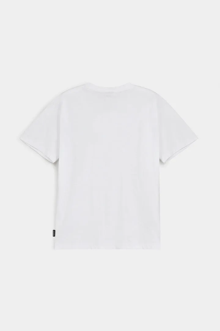 Printed Graphic Tee - White