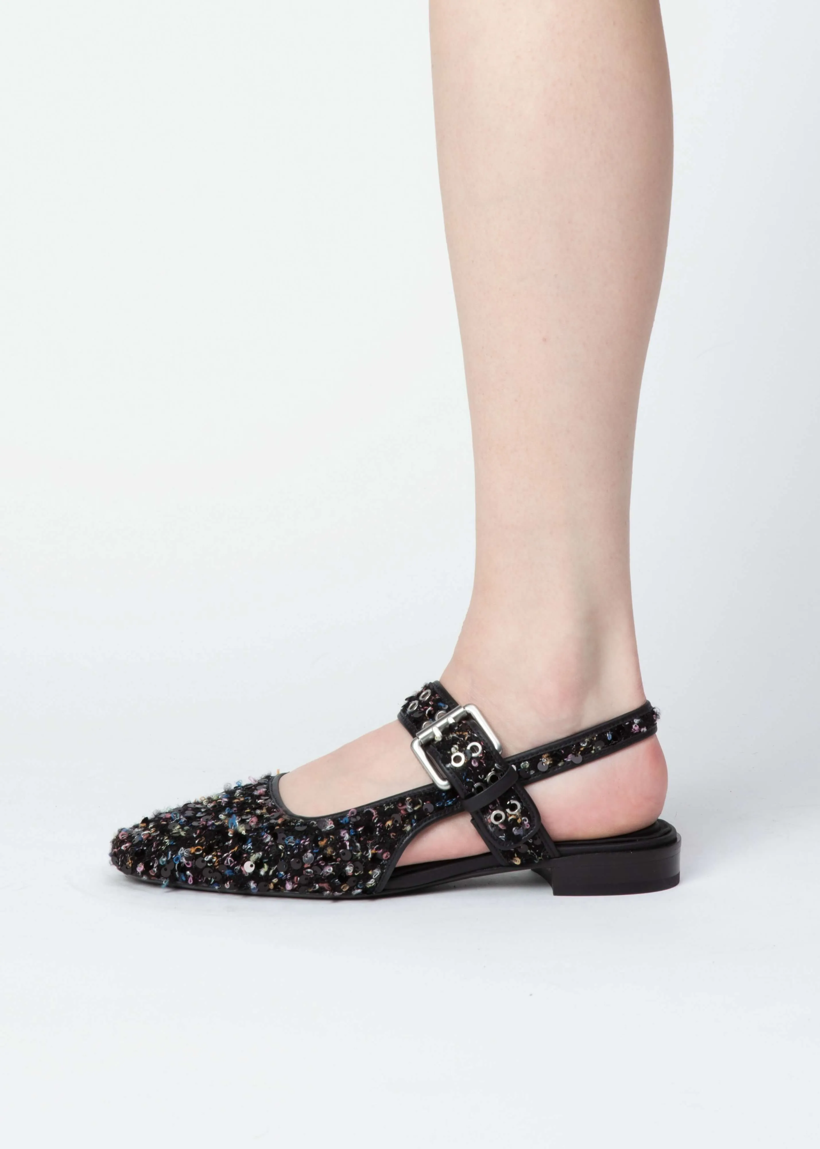 Rag & Bone - Astra Sequin slingback shoe Boucle