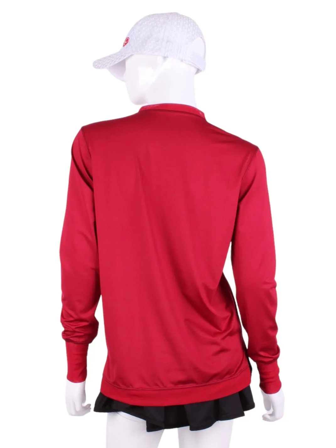 Raspberry Red Long Sleeve Very Vee Tee