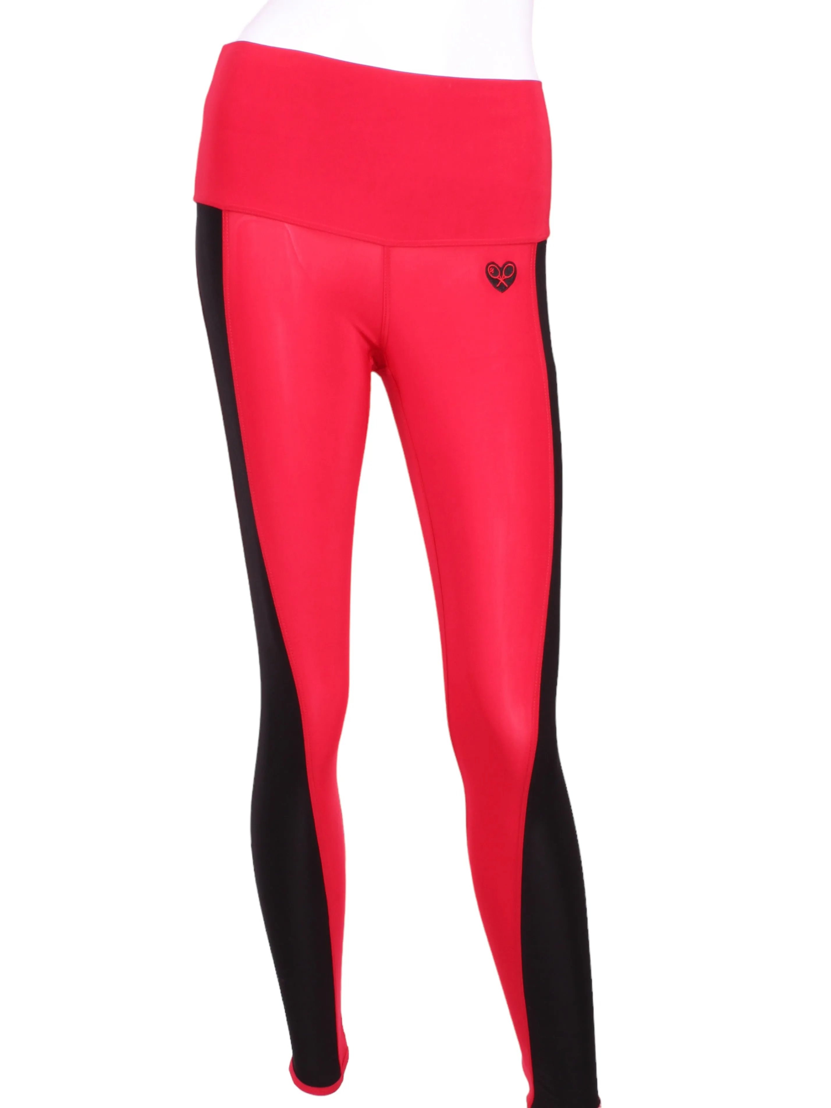 Red   Black Leg Lengthening Leggings