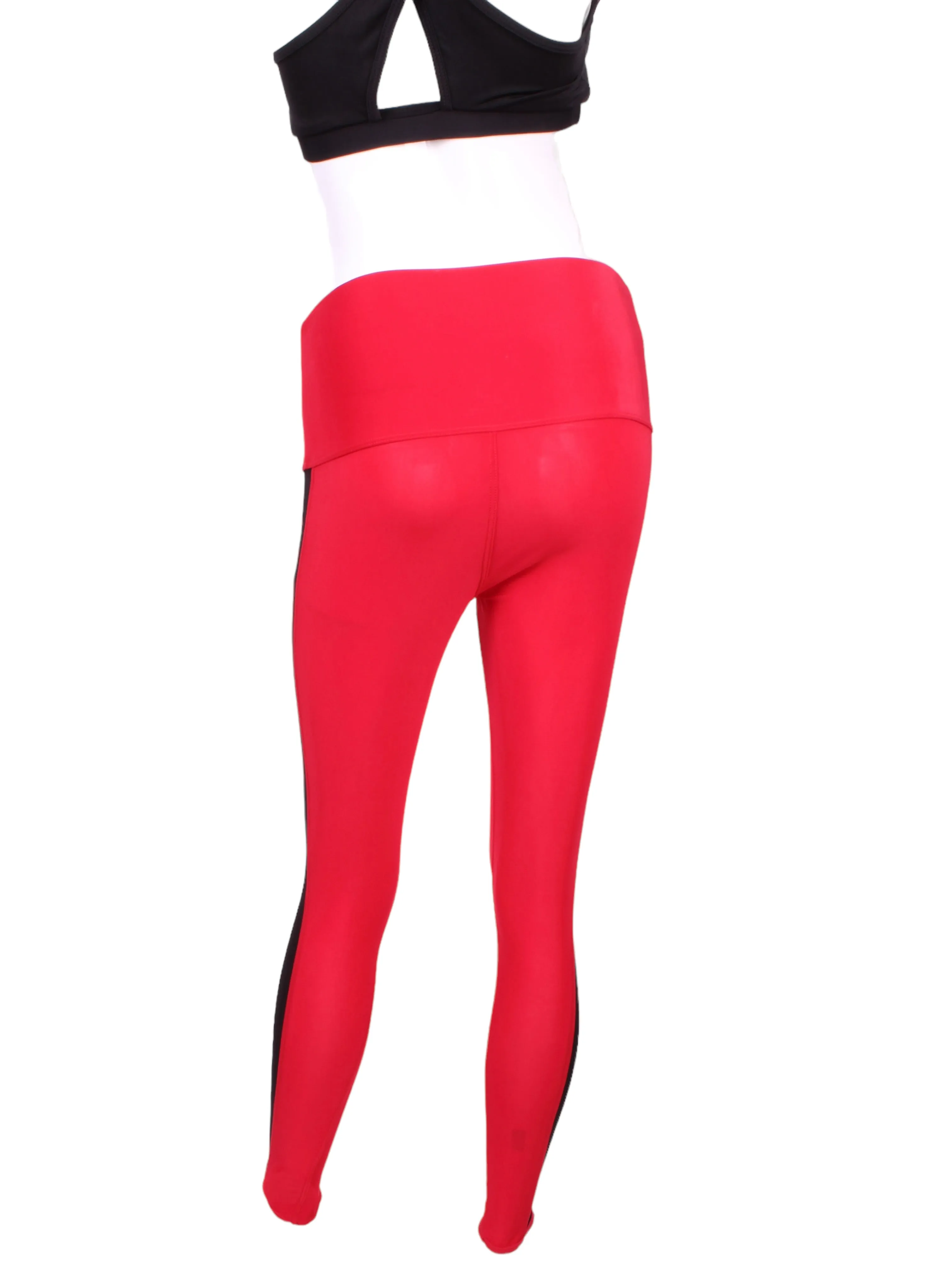 Red   Black Leg Lengthening Leggings