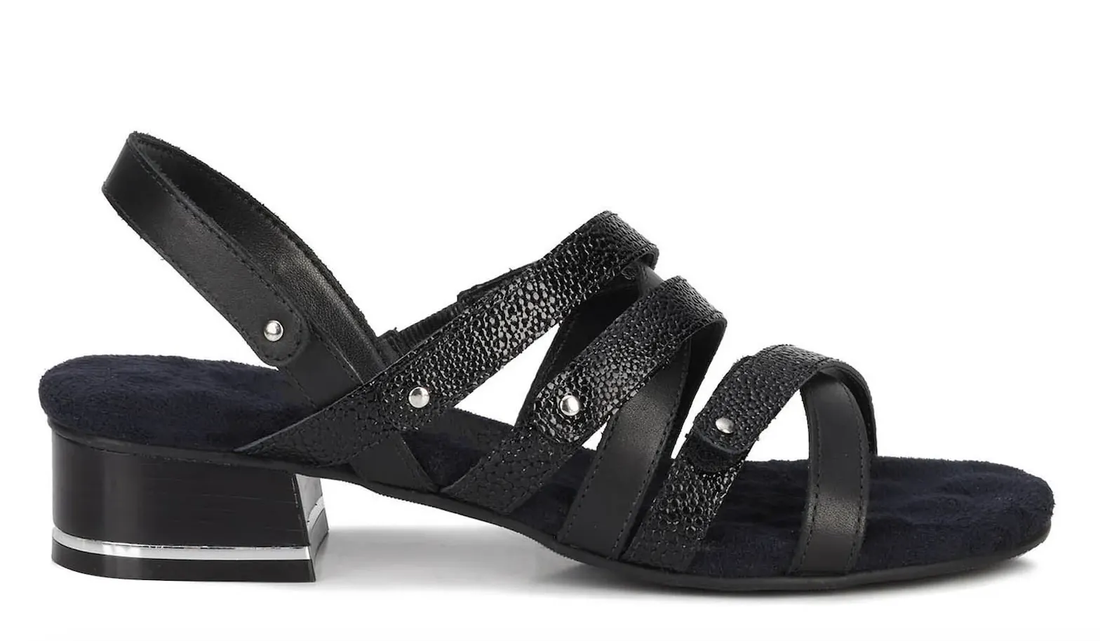 ROS HOMMERSON WOMEN'S BREEZE SANDAL | BLACK PEBBLE PATENT LEATHER