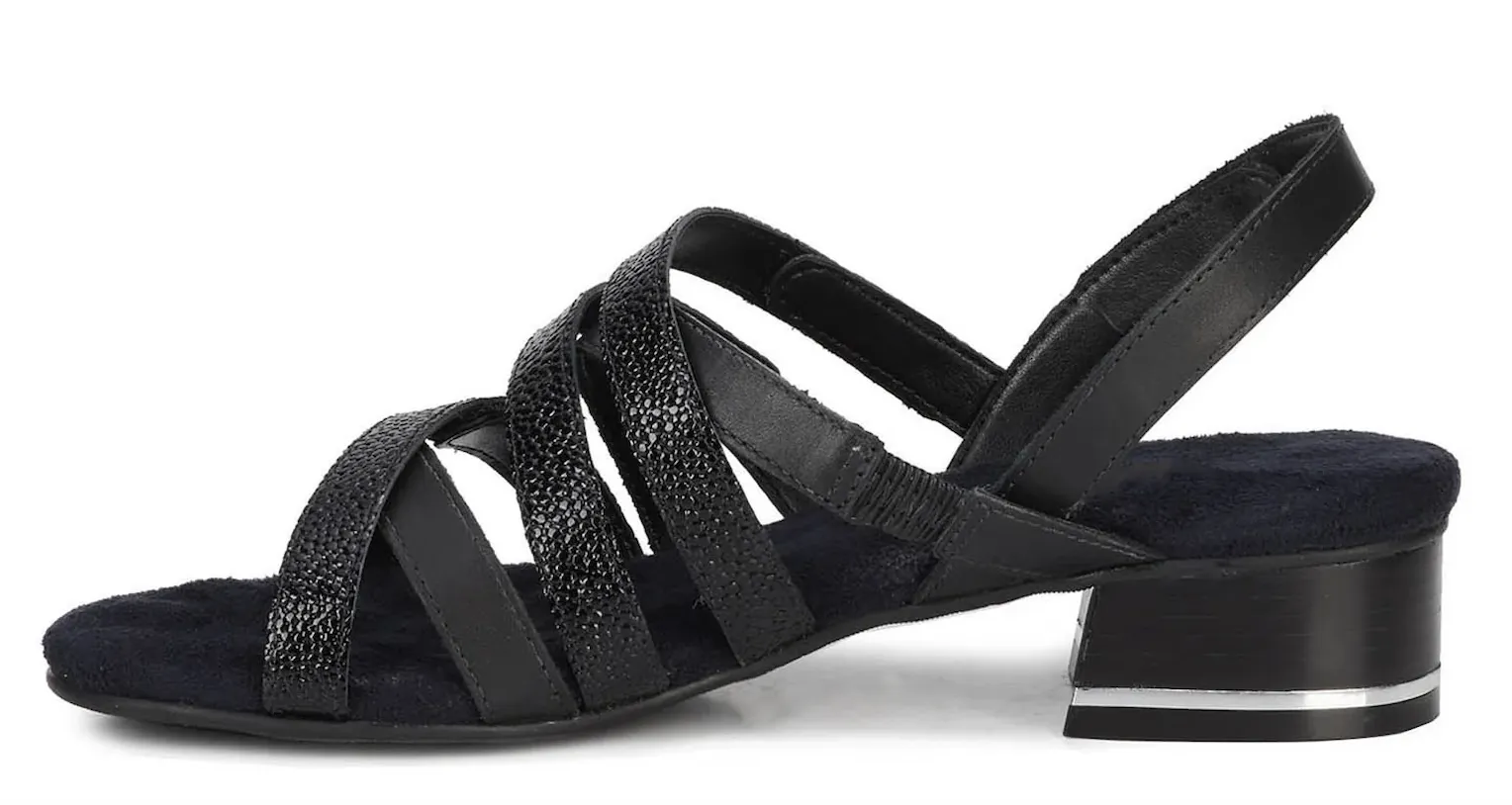 ROS HOMMERSON WOMEN'S BREEZE SANDAL | BLACK PEBBLE PATENT LEATHER