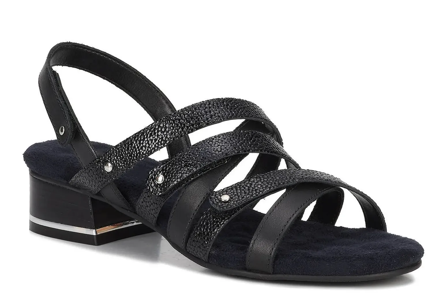 ROS HOMMERSON WOMEN'S BREEZE SANDAL | BLACK PEBBLE PATENT LEATHER