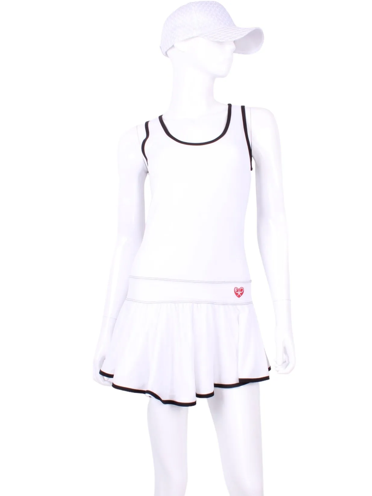 Sandra Mee Court To Cocktails Tennis Dress White With Mesh