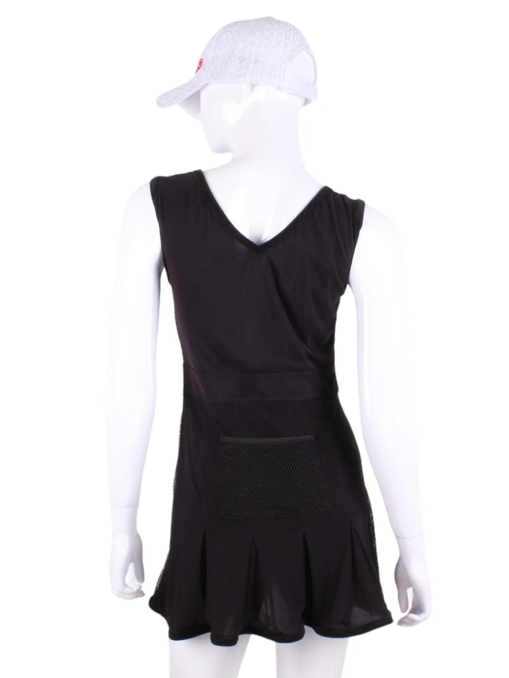 Short Black Angelina Court to Cocktails Tennis Dress