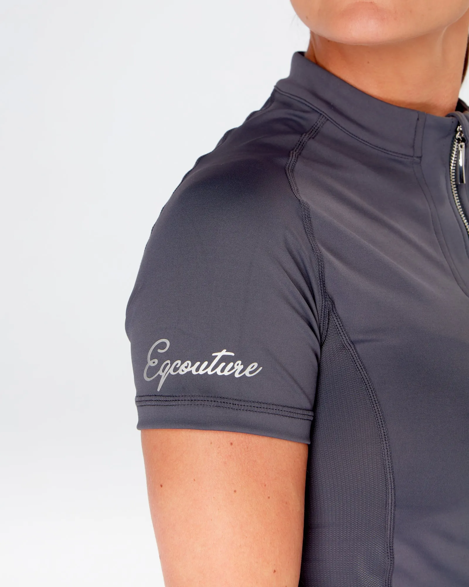 Short Sleeve Equestrian Technical Base Layer - URBAN SLATE