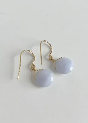 Small Blue Lace Agate Earrings