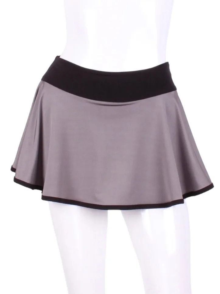 Soft Grey With Black Trim LOVE "O" Skirt