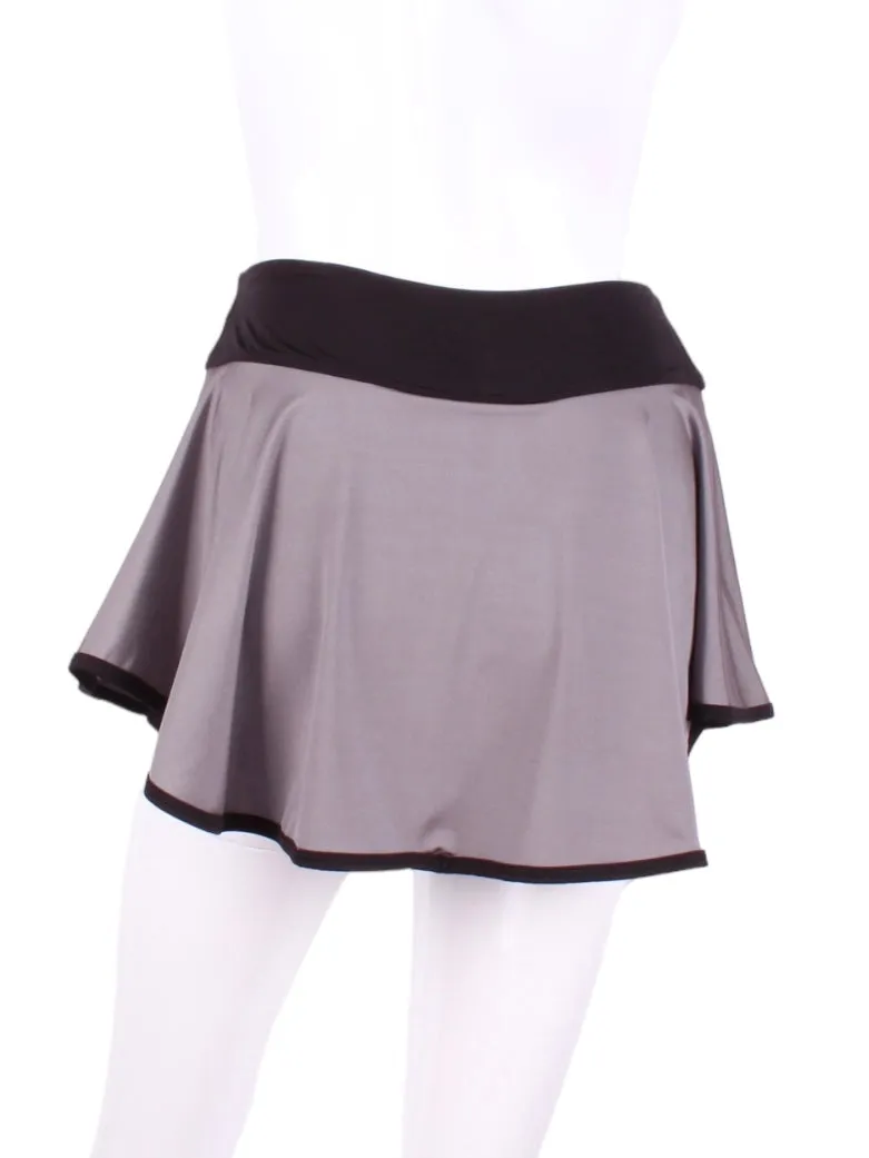 Soft Grey With Black Trim LOVE "O" Skirt