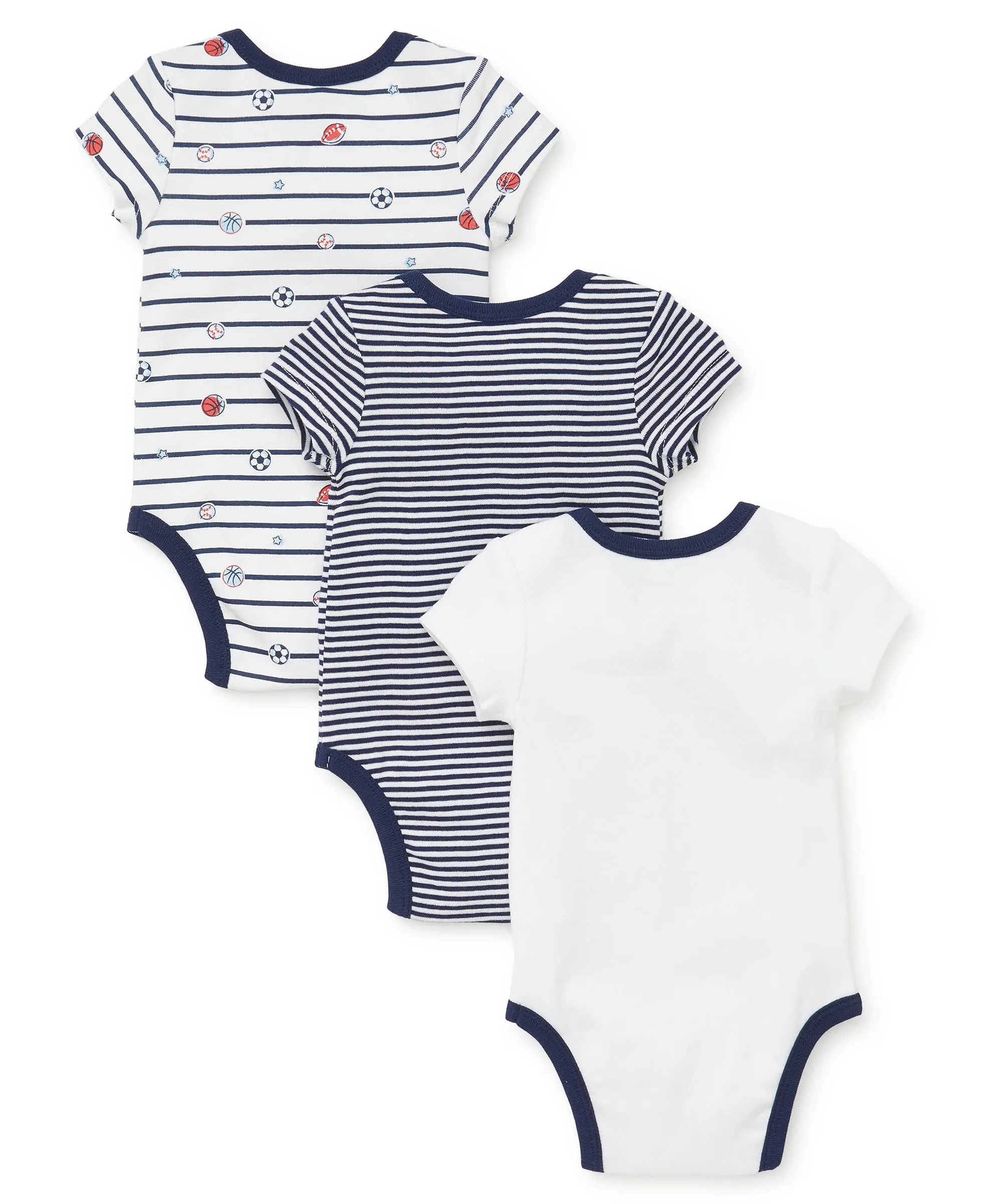 Sports Star 3-Pack Bodysuits