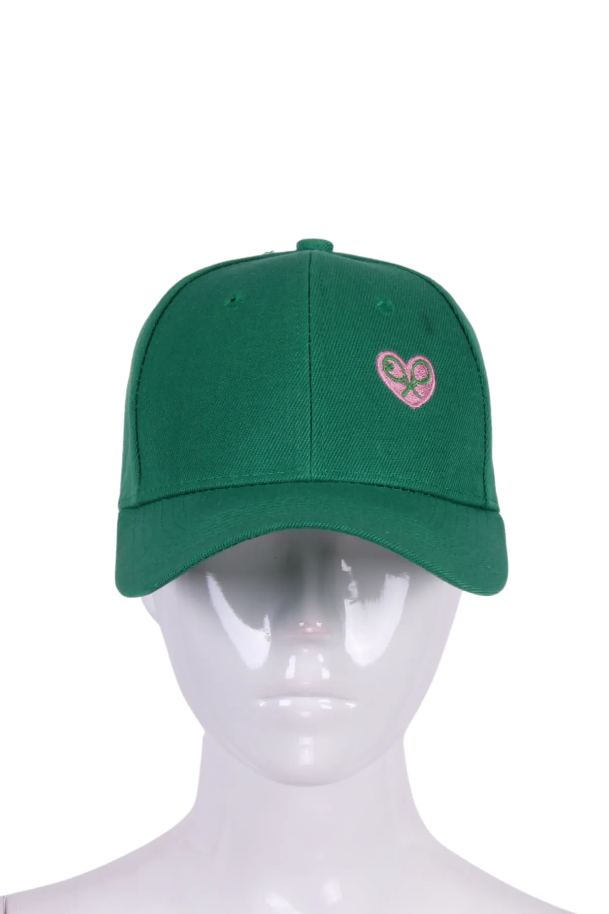 Spring Collection Trucker Hat with Pink Heart   Rackets Logo