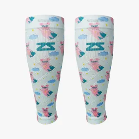 Superhero Pigs Compression Leg Sleeves