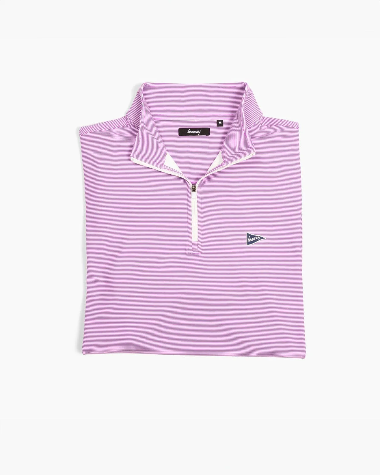 The Lavender Microstripe Quarter-Zip