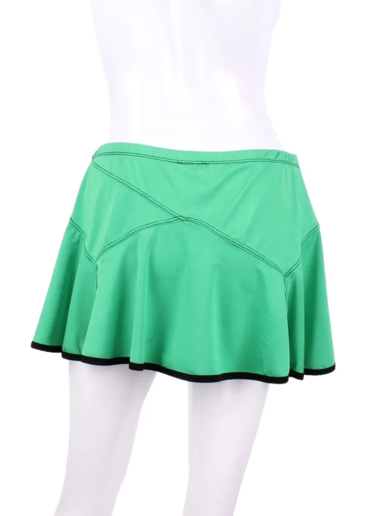 Triangle Green Skirt with Black Trim