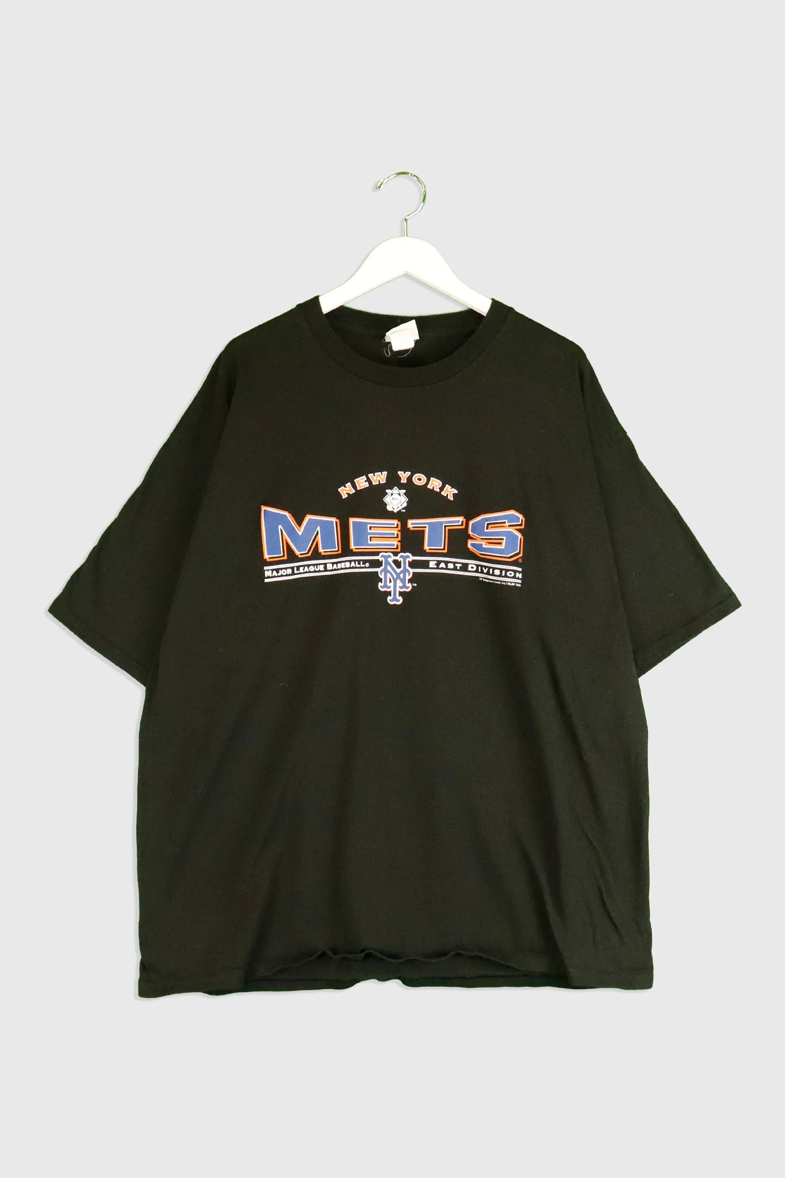 Vintage 2002 MLB New York Mets Vinyl T Shirt Sz 2XL