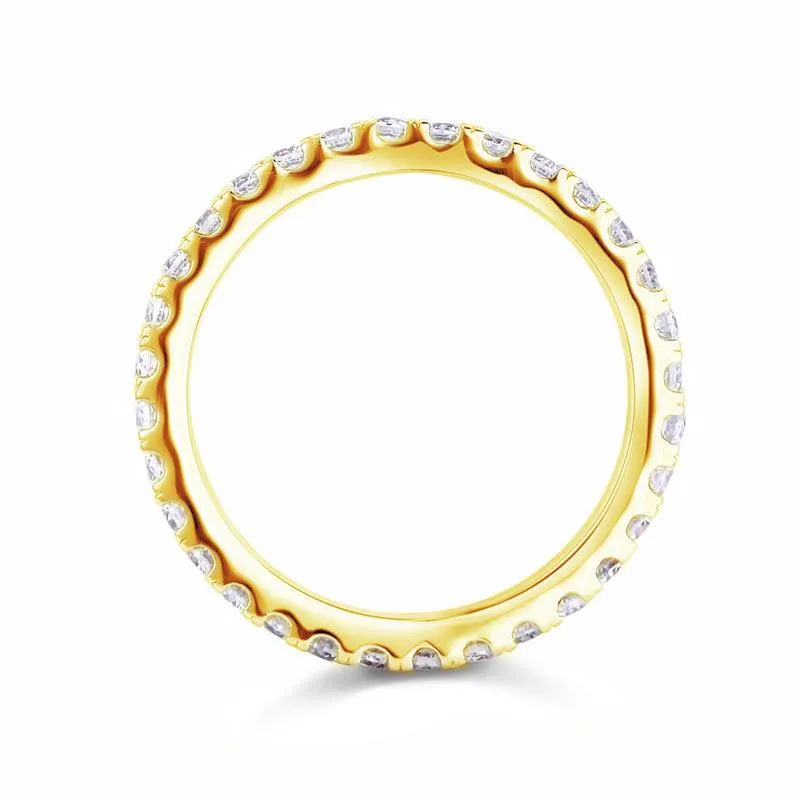 Yellow & Rose Gold Dainty Eternity Ring