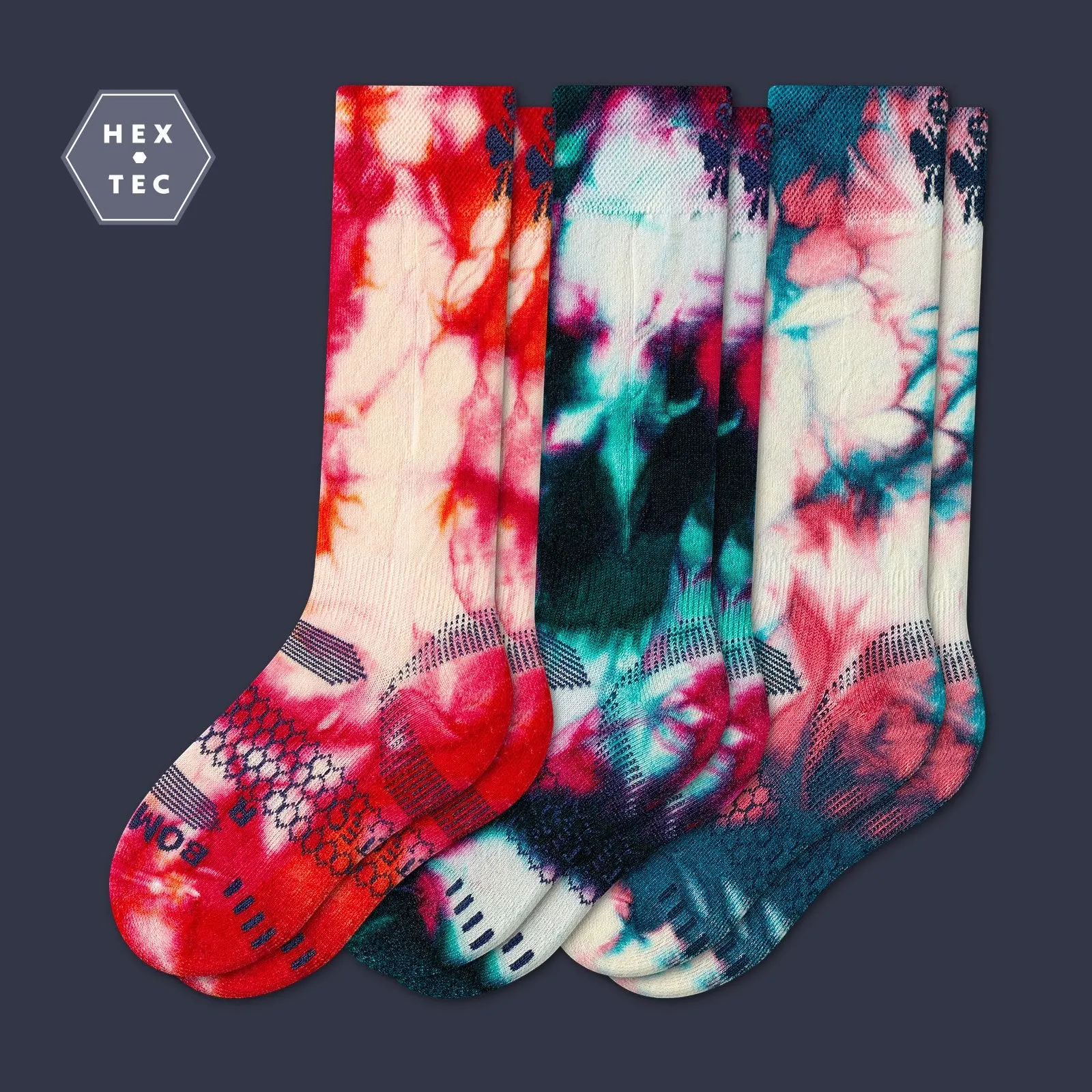 Youth Tie Dye Active Ski & Snowboard Sock 3-Pack