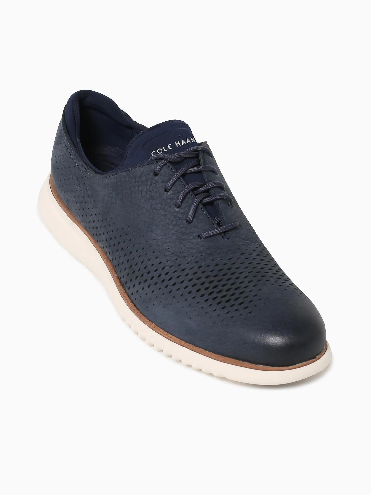 Zerogrand Laser Wing Tip Navy Ivory nbk